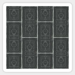 Fancy Doors Block Pattern Sticker